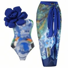 Купальник Nautical, размер S, синий