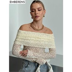 Лонгслив EMBERENS, размер 42-44, , молочный