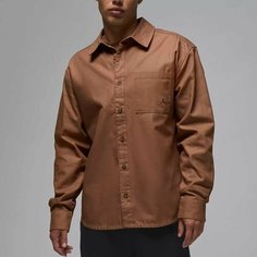 Рубашка NIKE Essentials, размер 48-50, коричневый