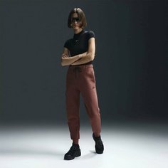 Брюки джоггеры NIKE Tech Fleece, размер 42-44, коричневый