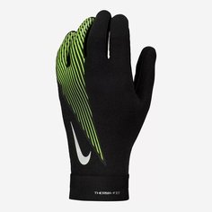 Перчатки NIKE ThermaFit Academy для мужчин, размер 20-21, черный/зеленый