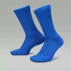 Носки NIKE Everyday Crew Socks, комплект, 3 пары, размер 38-42, коричневый, синий, хаки