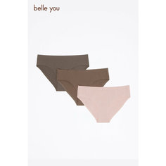 Трусы belle you Touchable cotton, комплект из 3 шт., размер S