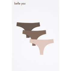Трусы belle you Touchable cotton, комплект из 3 шт., размер S