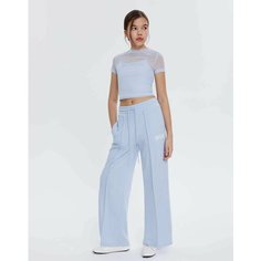 Брюки спортивные Gloria Jeans, размер 8-10л/134-140, голубой