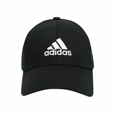 Бейсболка adidas Cotton Twill Baseball Cap для мужчин и женщин, размер OSFM (56-58), черный
