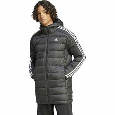 Парка adidas Essentials 3-Stripes Light Down Hooded Parka, размер L INT, черный 2