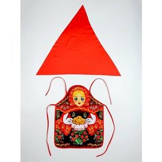 Карнавальный набор "Расписная матрёшка" фартук и косынка Волшебная маска
