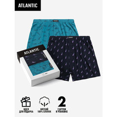 Трусы Atlantic, размер 46, темно-синий/зеленый