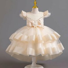 Платье, размер 130, бежевый Max Garment