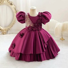 Платье, размер 110, бордовый Max Garment