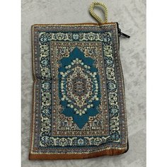 Кошелек , фактура гобелен, бирюзовый, коричневый, бежевый Нет бренда