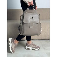 Сумка-рюкзак , фактура зернистая, серый, бежевый Mi Backpack