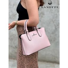 Сумка тоут LANOTTI, фактура зернистая, розовый