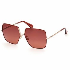 Солнцезащитные очки Max Mara, коричневый, золотой