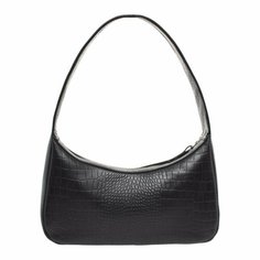 Сумка багет LAKESTONE, фактура под рептилию, черный