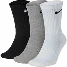 Носки NIKE Nike Everyday Lightweight Crew, комплект, 3 пары, размер 38-42, разноцветный