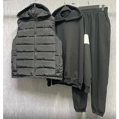 Костюм спортивный , размер 52, черный Нет бренда