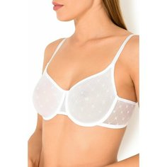Бюстгальтер DKNY Monogram mesh, размер 34DD, белый