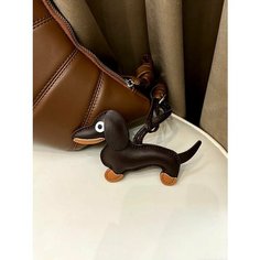 Украшение на сумку, зернистая фактура, brown Lawe