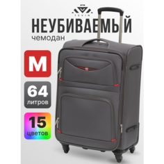Чемодан TEVIN, 64 л, размер M, Серый/Magnetic Grey