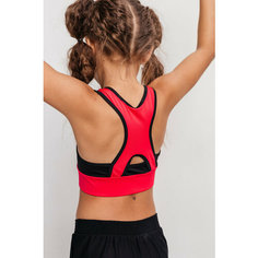Топ Sport&K, размер 34, черный-коралловый