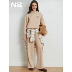 Костюм спортивный NEVERLATE sporty and rich core, размер S, бежевый