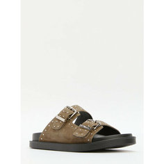 Шлепанцы TENDANCE, размер 40, серо-зеленый