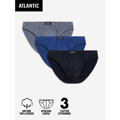 Трусы Atlantic, размер 46, синий, голубой, серый