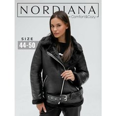 Дубленка NORDIANA, размер M, черный