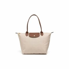 Сумка Longchamp, фактура гладкая, бежевый