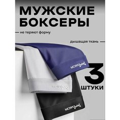 Трусы , комплект из 3 шт., размер 2XL, черный Не определен