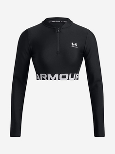 Лонгслив женский Under Armour Heatgear Rib, Черный
