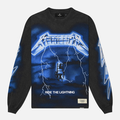 Мужской лонгслив REPRESENT x Metallica Ride The Lightning, цвет серый, размер S