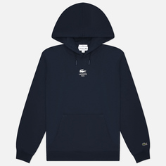 Мужская толстовка Lacoste Printed Hoodie, цвет синий, размер S