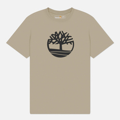 Мужская футболка Timberland Kennebec River Pigment Tree Logo, цвет бежевый, размер M