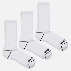 Комплект носков Timberland 3-Pack Bowden Full Cushion Crew Tree Logo, цвет белый, размер 40-43 EU