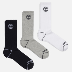 Комплект носков Timberland 3-Pack Bowden Full Cushion Crew Tree Logo, цвет комбинированный, размер 40-43 EU