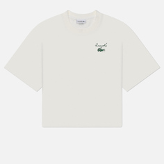 Женская футболка Lacoste Cotton Logo, цвет белый, размер XS