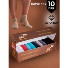 Носки Годовой запас носков, комплект, 10 пар, размер 23 (38-39), ассорти