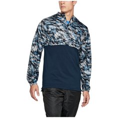 Куртка спортивная Under Armour Sportstyle Anorak Wind Half Zip Hooded, размер SM, синий