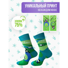 Носки Big Bang Socks разнопарные, размер 40-44, зеленый