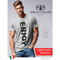 Футболка Sergio Dallini, размер M-L, серый меланж