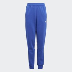 Брюки adidas Colorblock, размер 164, синий