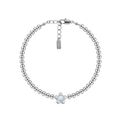 Браслет Oh Mary Did, гематит, жемчуг Swarovski синтетический, 1 шт., размер 16 см, размер one size, голубой