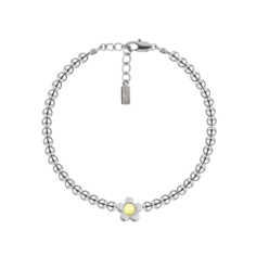 Браслет Oh Mary Did, гематит, жемчуг Swarovski синтетический, 1 шт., размер 16 см, размер one size, желтый