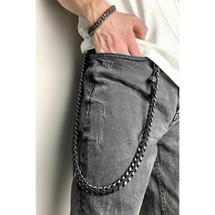 Цепочка на джинсы Stainless steel для мужчин и женщин, темно-серый