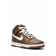 Кроссовки NIKE Dunk High, размер 9 US, коричневый