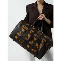 Сумка дорожная , 30х27, коричневый Нет бренда