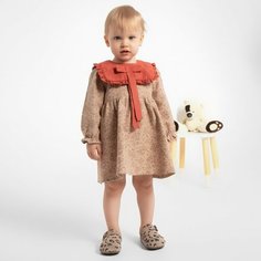 Сарафан Minaku MINAKU: Cotton collection BABY, размер 68/74, бежевый/оранжевый